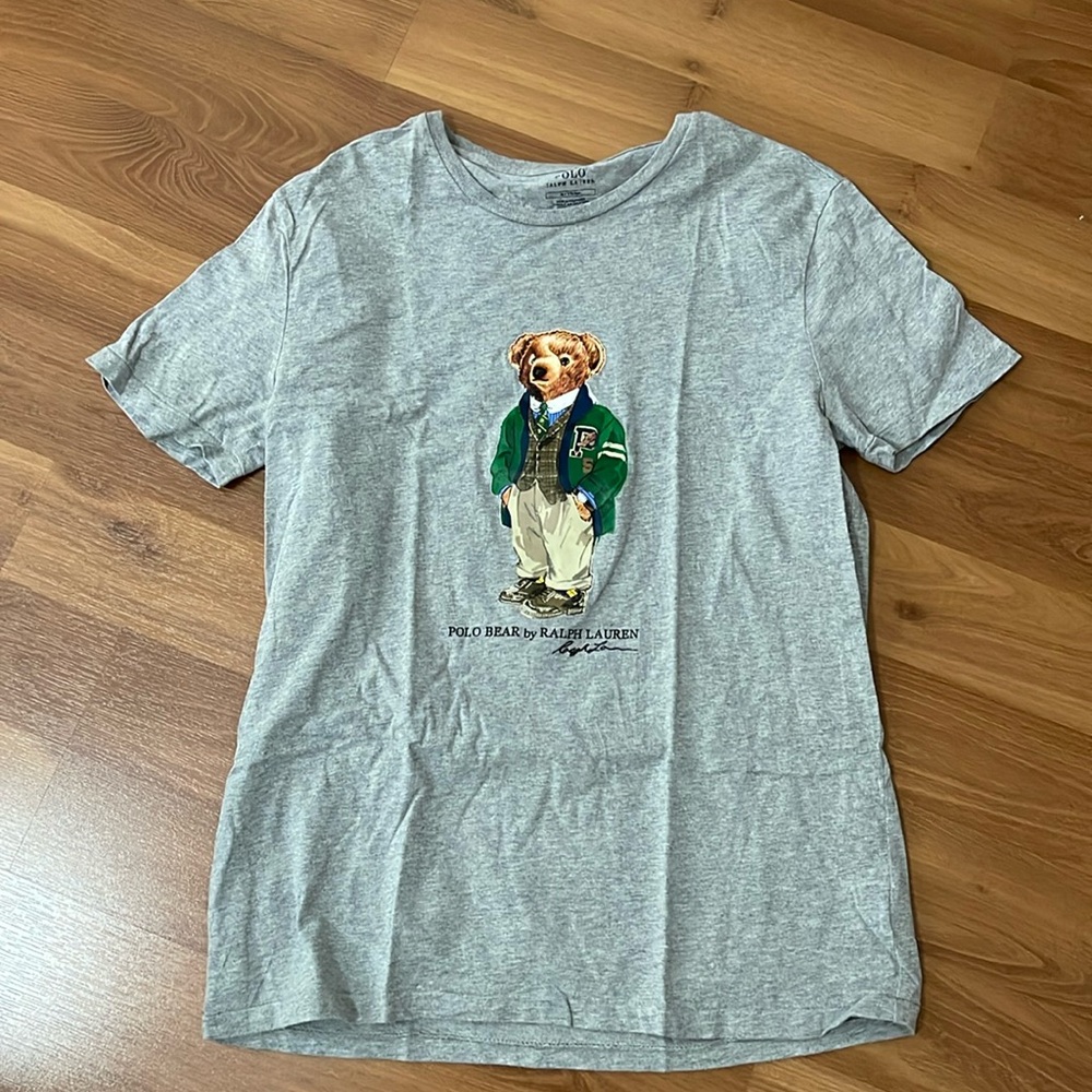 RALPH LAUREN POLO genuine authentic short sleeve flannel from the bear brand M